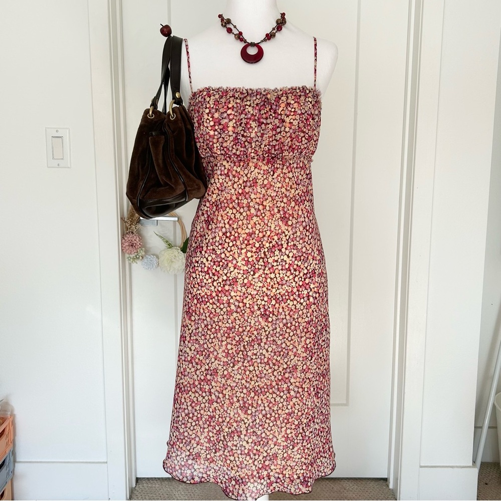 Vintage Allen B. By Allen Schwartz Ditsy Floral Print Dress